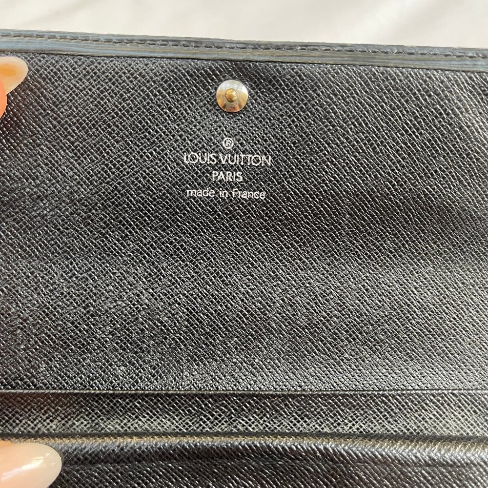 Auc Louis Vuitton Epi Leather black Snappy Vintage wallet/purse SP1028 - Picture 7 of 15